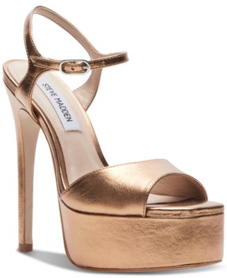 Steve Madden Women's Cologne Ankle-Strap Platform Dress Sandals - Macy's