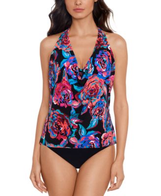 Womens Sonic Blooms Sophie Underwire Tankini Top Miraclesuit High Waist Tummy Control Bottoms