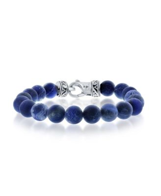 Stainless Steel 10mm Natural Stone Bead Bracelet - Sodalite 49$