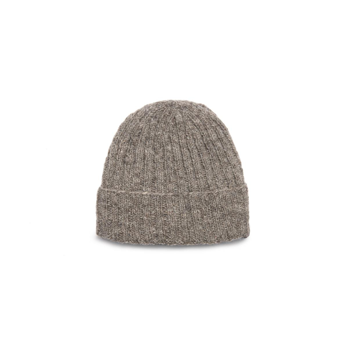 Women s Artisan Hand-Knit Denali Ribbed Wool Beanie Hat - Gale