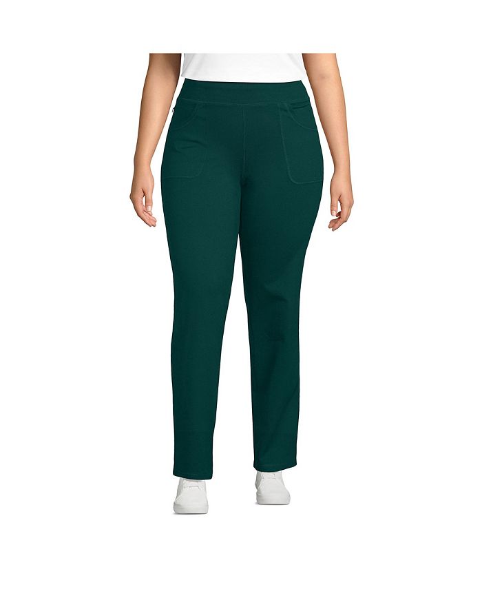 Lands' End Women's Plus Size Active 5 Pocket Pants Macy's