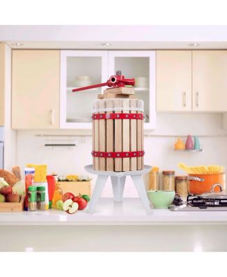 1.6 Gallon Fruit Wine Press Cider Apple Grape Crusher Juice Maker Tool Wood