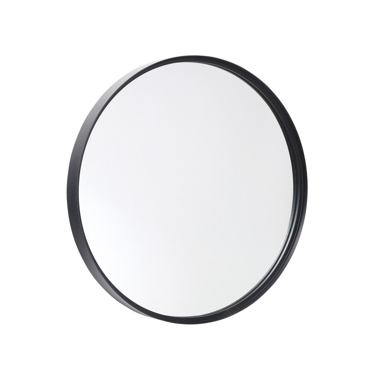 Monaco Accent Wall Mirror With Metal Frame For Bathroom, Vanity, Entryway, Dining Room, & Living Room - Black