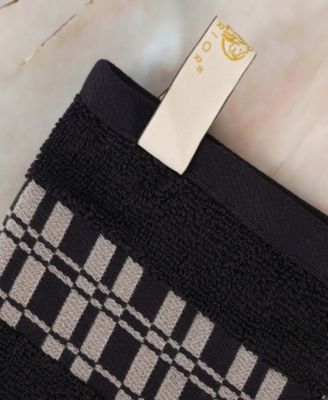 Larissa Geometric Embroidered Jacquard Border Cotton 6-Pc. Bath Towel Set