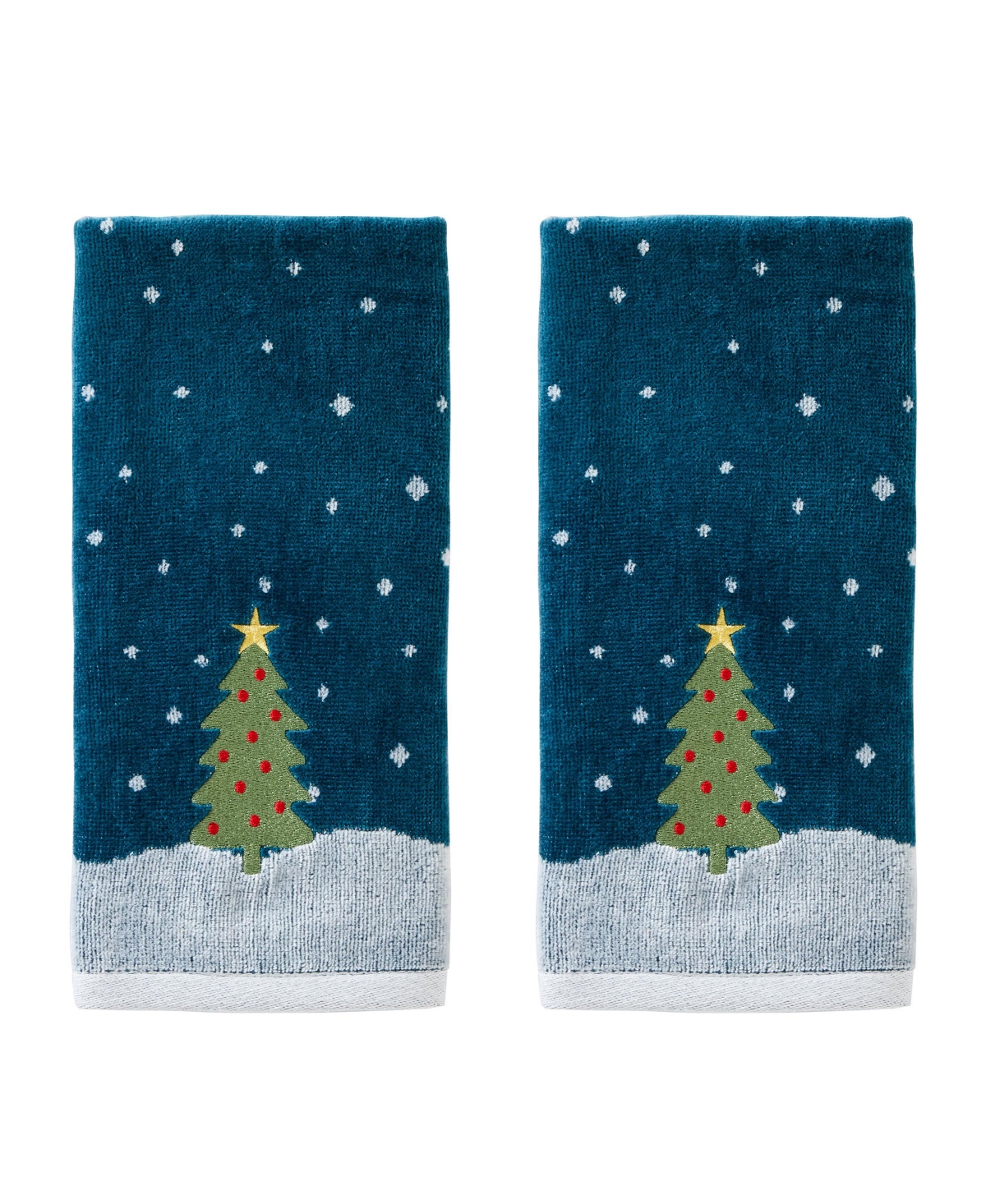 Skl Home Simple Tree Cotton 2 Piece Hand Towel Set In Teal