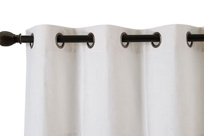 1 Piece Moroccan Sparkle Rod Pocket Semi Sheer Voile Beaded Trim Window Valance