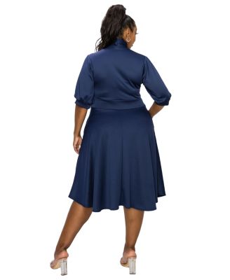 Plus Size Carina Donna Flare Dress w/ Pockets