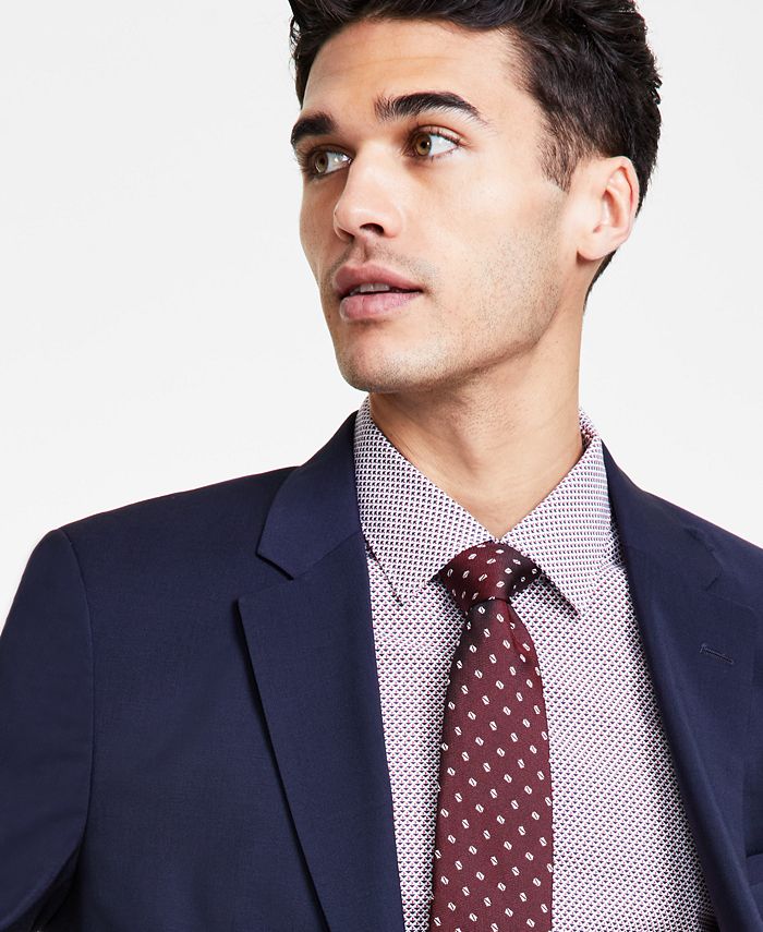 Mens Italian Wool Suit Color Copper - Men's Modern Fit Wool Suit with Doulbe Breasted Copper Plaid Vest