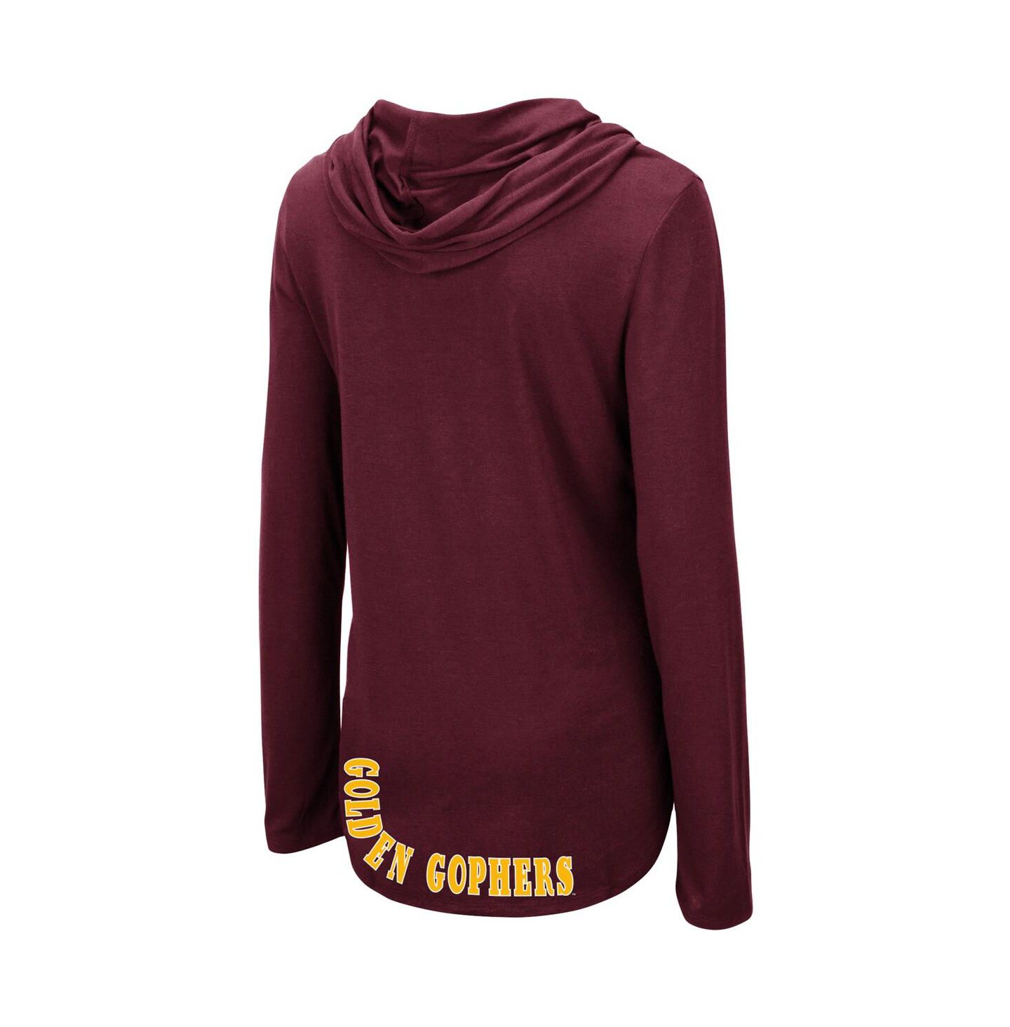 Женская футболка Colosseum Maroon Minnesota Golden Gophers My Lover Lightweight Hooded Long Sleeve — фото 3