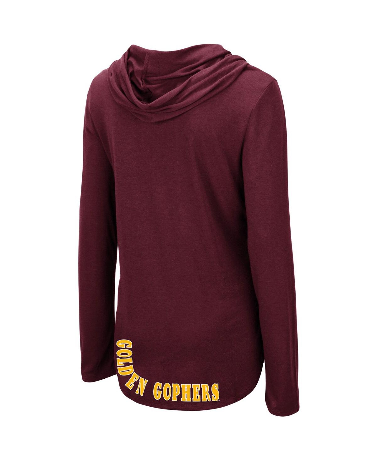 Colosseum Women's  Maroon Minnesota Golden Gophers My Lover Lightweight Hooded Long Sleeve T-shirt In Maroon