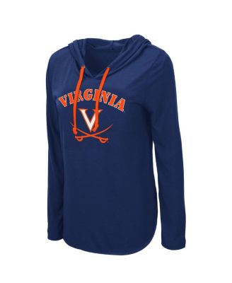 Women's Navy Virginia Cavaliers My Lover Lightweight Hooded Long Sleeve T-shirt
