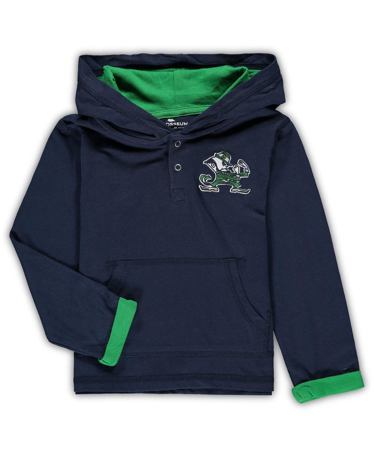 Colosseum Toddler Boys  Navy, Heathered Gray Notre Dame Fighting Irish Poppies Hoodie And Sweatpants In Navy,heathered Gray
