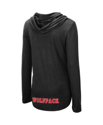 Women's Black NC State Wolfpack My Lover Lightweight Hooded Long Sleeve T-shirt