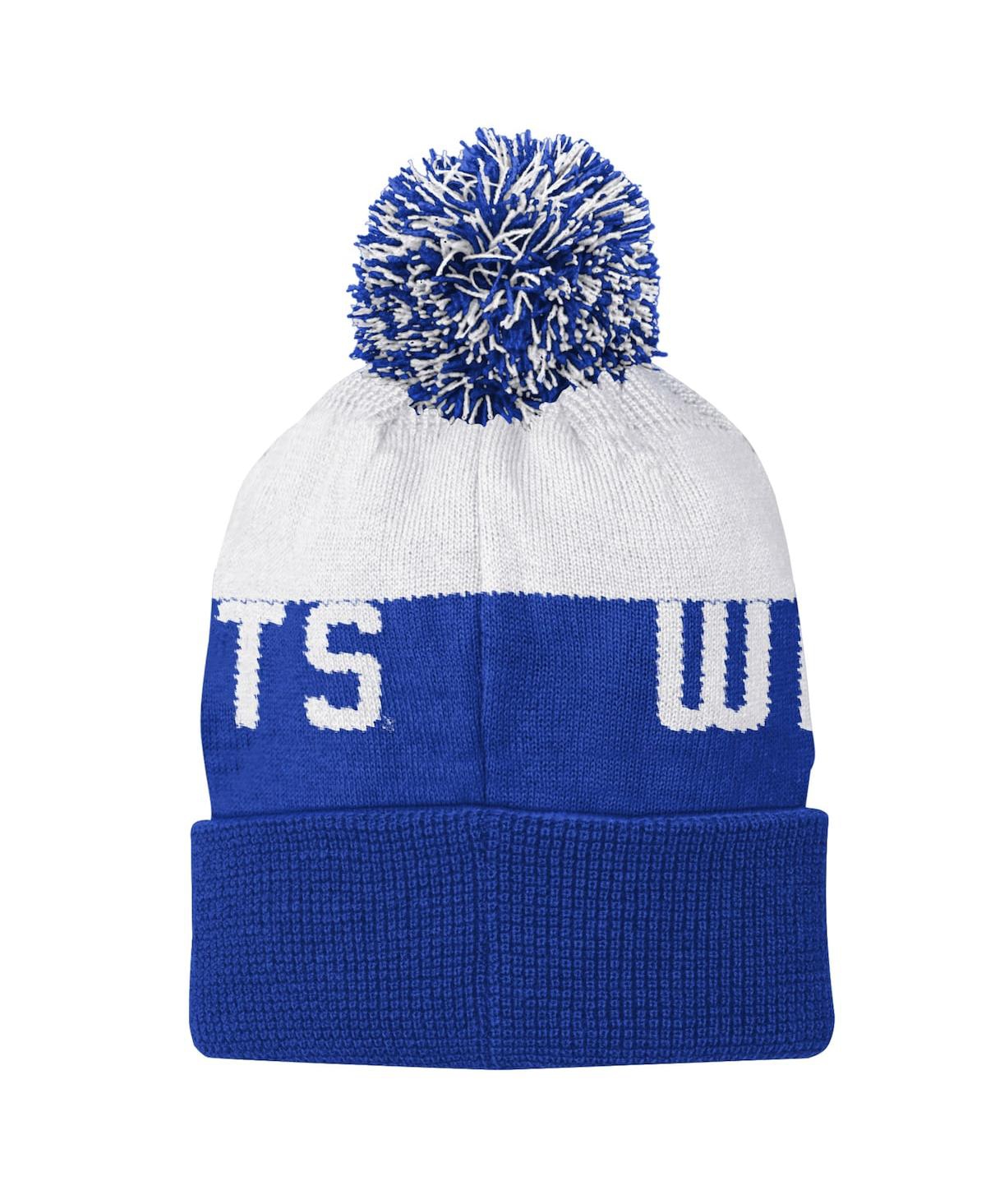 Shop Outerstuff Youth Boys And Girls White Kentucky Wildcats Patchwork Cuffed Knit Hat With Pom