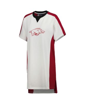 Women's White Arkansas Razorbacks Home Run T-shirt Dress