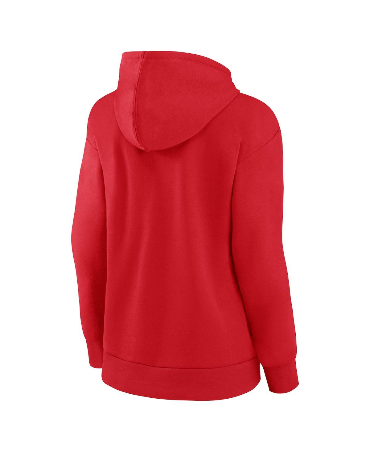 Fanatics Branded Red Wisconsin Badgers Evergreen Pullover Hoodie In Red