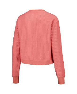 Women's Coral Florida State Seminoles Timber Cropped Pullover Sweatshirt