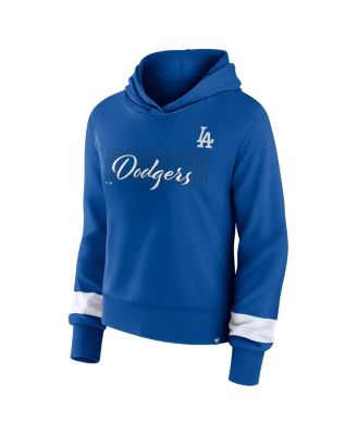 Women's Royal Los Angeles Dodgers Over Under Pullover Hoodie