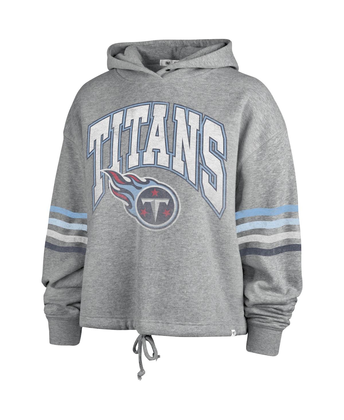 Shop 47 Brand Women's ' Heather Gray Distressed Tennessee Titans Upland Bennett Pullover Hoodie