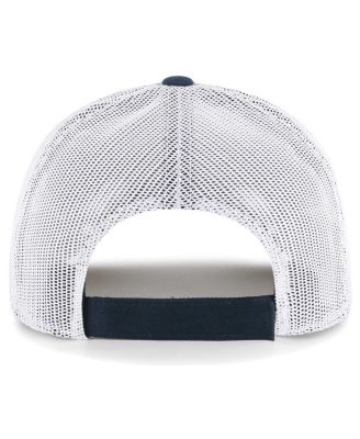 Youth Boys and Girls Navy, White New England Patriots Scramble Adjustable Trucker Hat