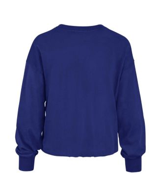 Women's Royal Distressed Florida Gators Bottom Line Parkway Long Sleeve T-shirt