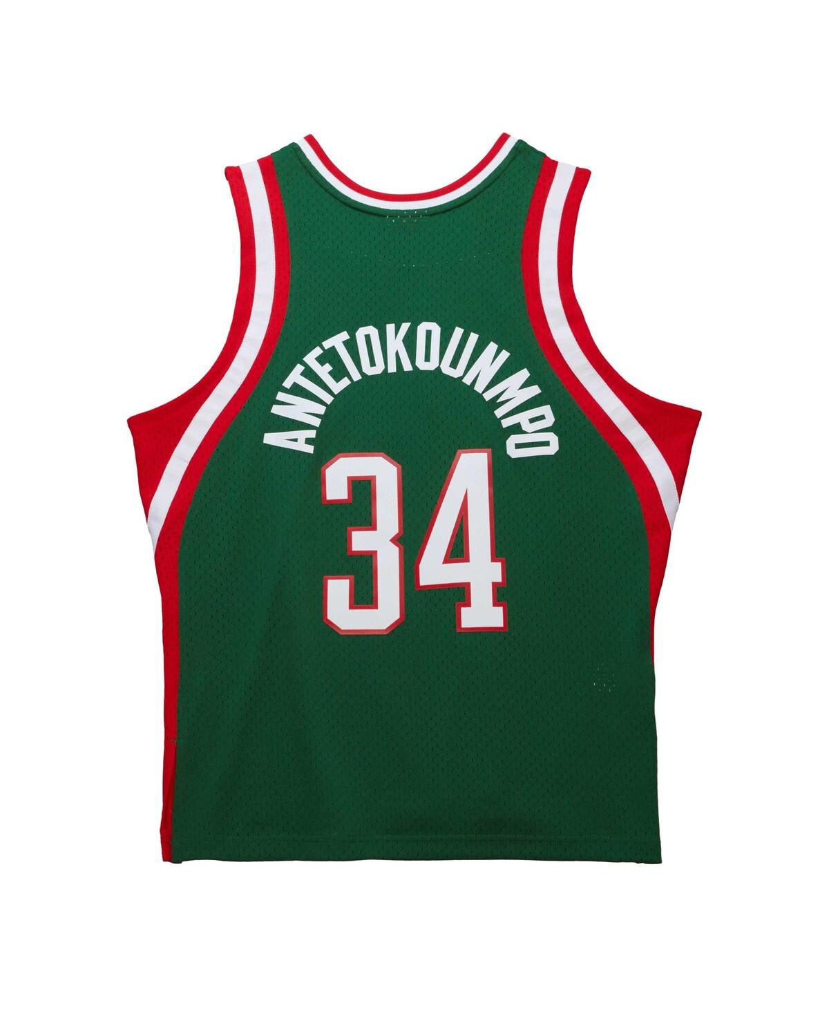 Men's Mitchell & Ness Giannis AntetokounmpoMilwaukee Bucks 2013/14 Hardwood Classics Swingman Jersey - Hunter Green