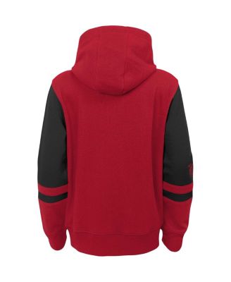 Big Boys Red Atlanta Falcons Colorblock Full-Zip Hoodie