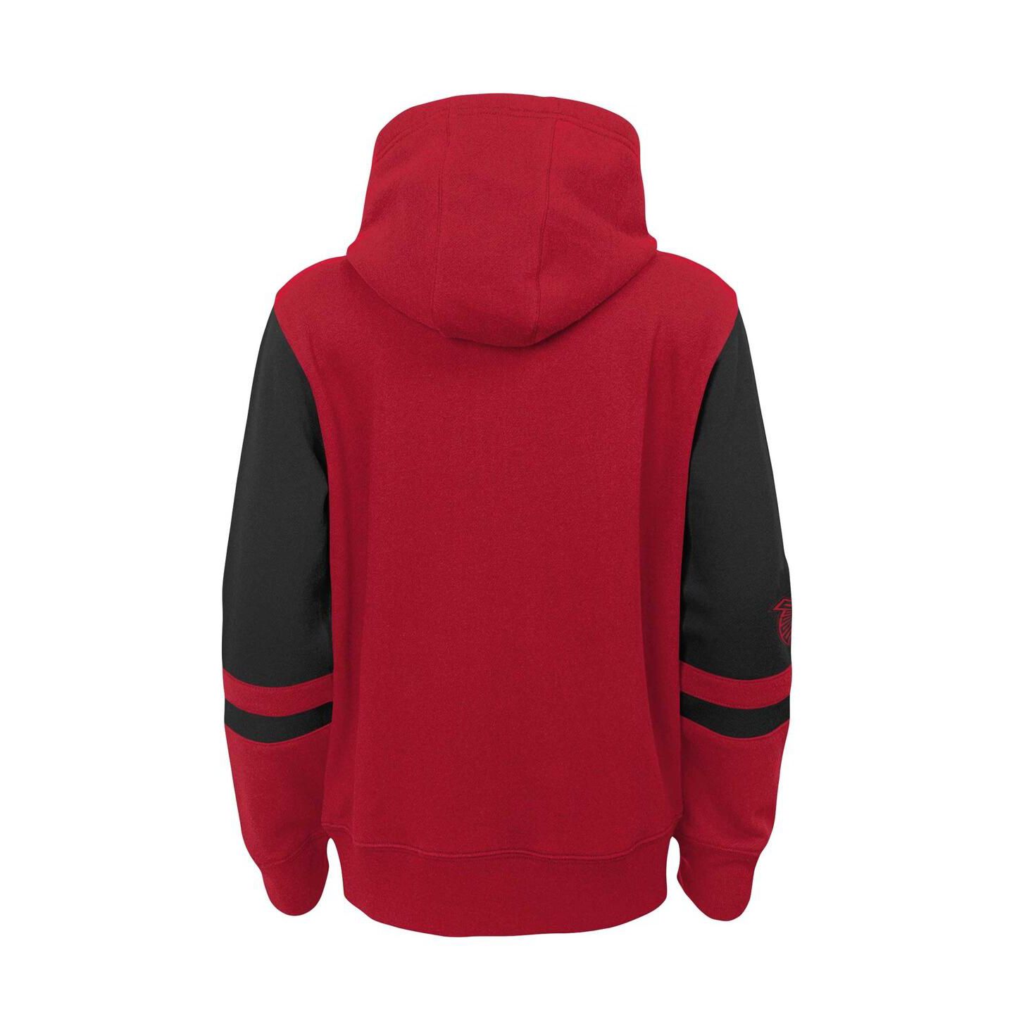 Худи Outerstuff Red Atlanta Falcons Colorblock Full-Zip для мальчиков — фото 2
