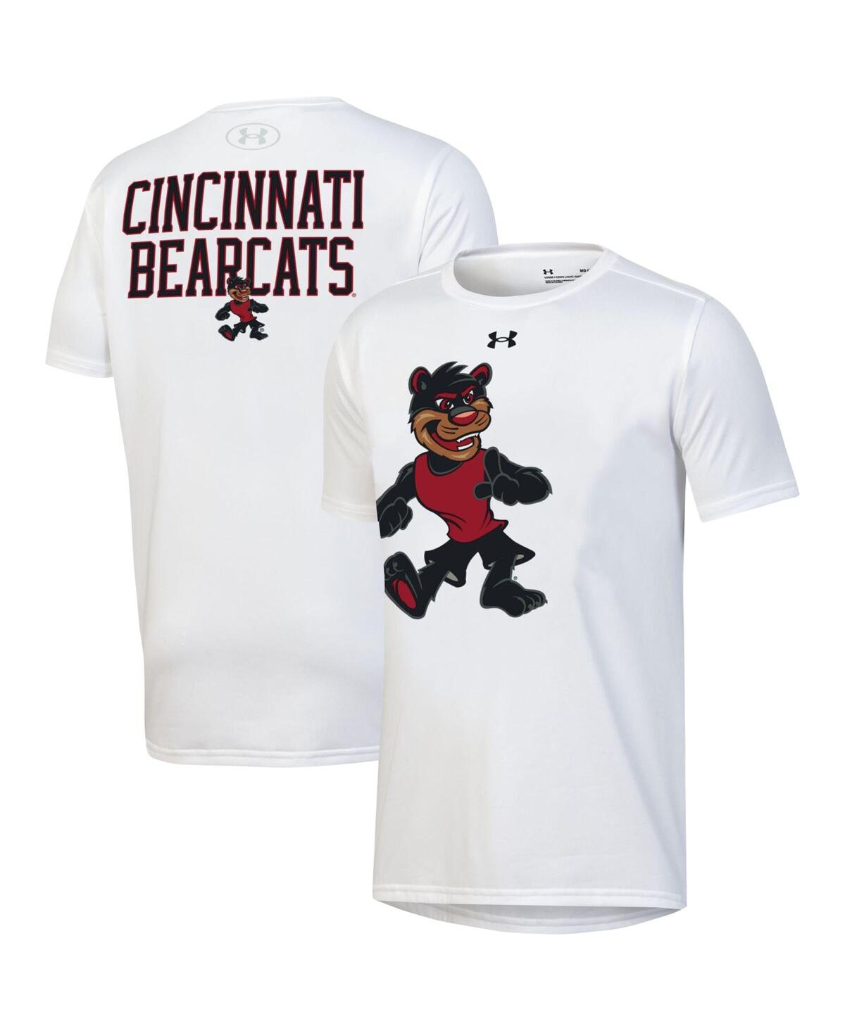 Under Armour Kids' Big Boys  White Cincinnati Bearcats Gameday Oversized Logo Performance T-shirt