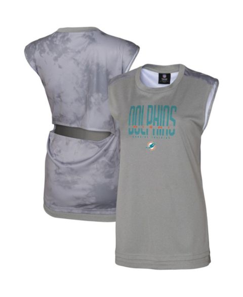Женский топ Outerstuff Gray Miami Dolphins No Sweat Tank Top