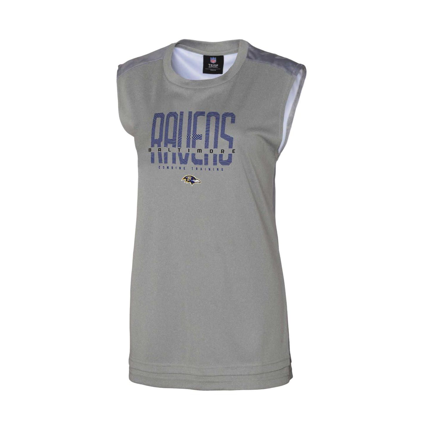 Женский топ Outerstuff Gray Baltimore Ravens No Sweat Tank Top — фото 2