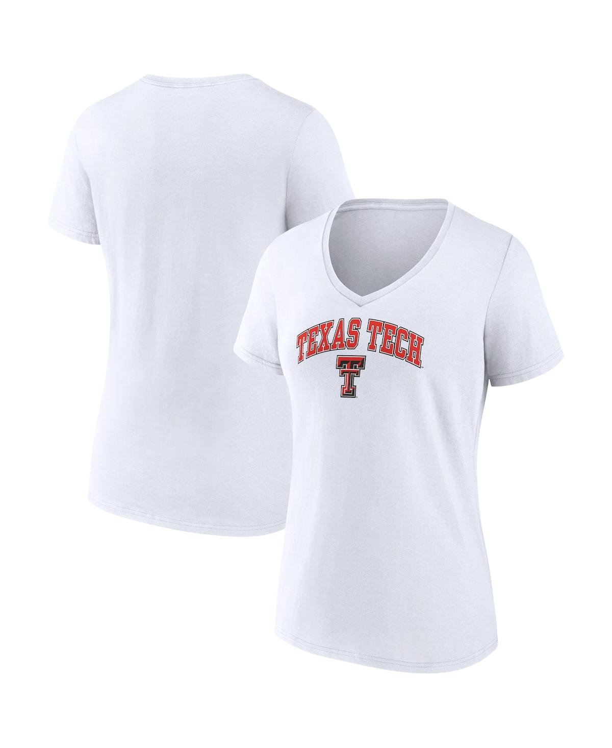 Fanatics Women's  Branded White Texas Longhorns Evergreen Campus V-neck T-shirt