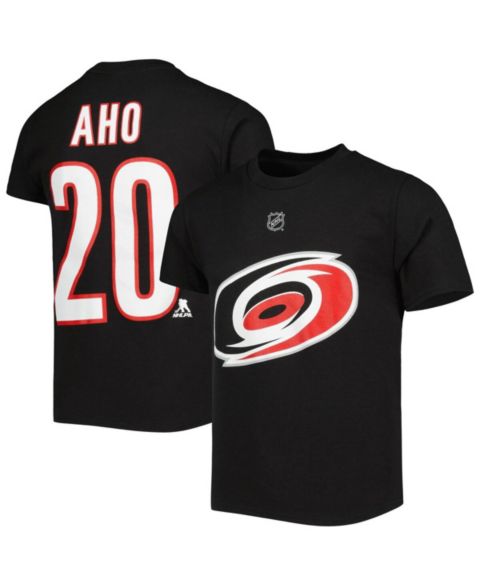Футболка Outerstuff Sebastian Aho Black Carolina Hurricanes Name and Number Player для мальчиков