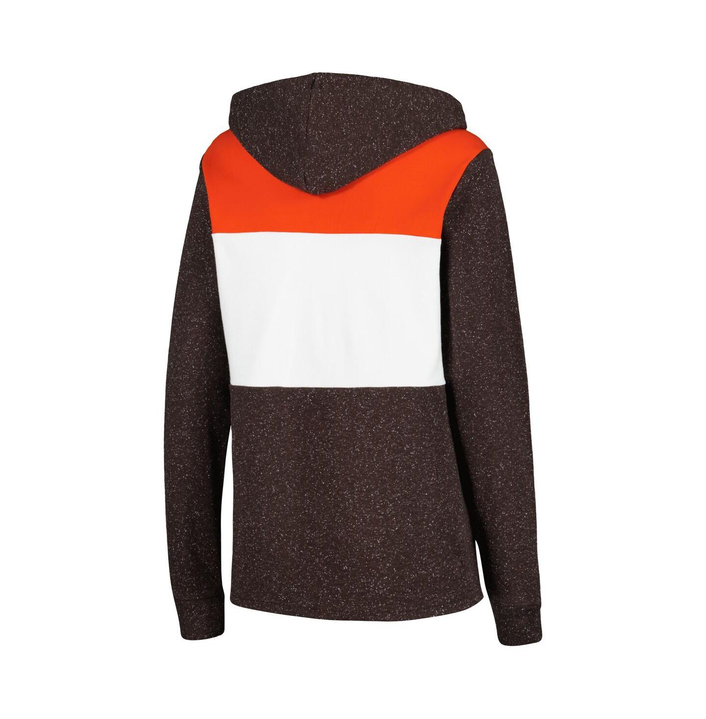 Женское худи Antigua Brown Cleveland Browns Wicket Pullover — фото 4