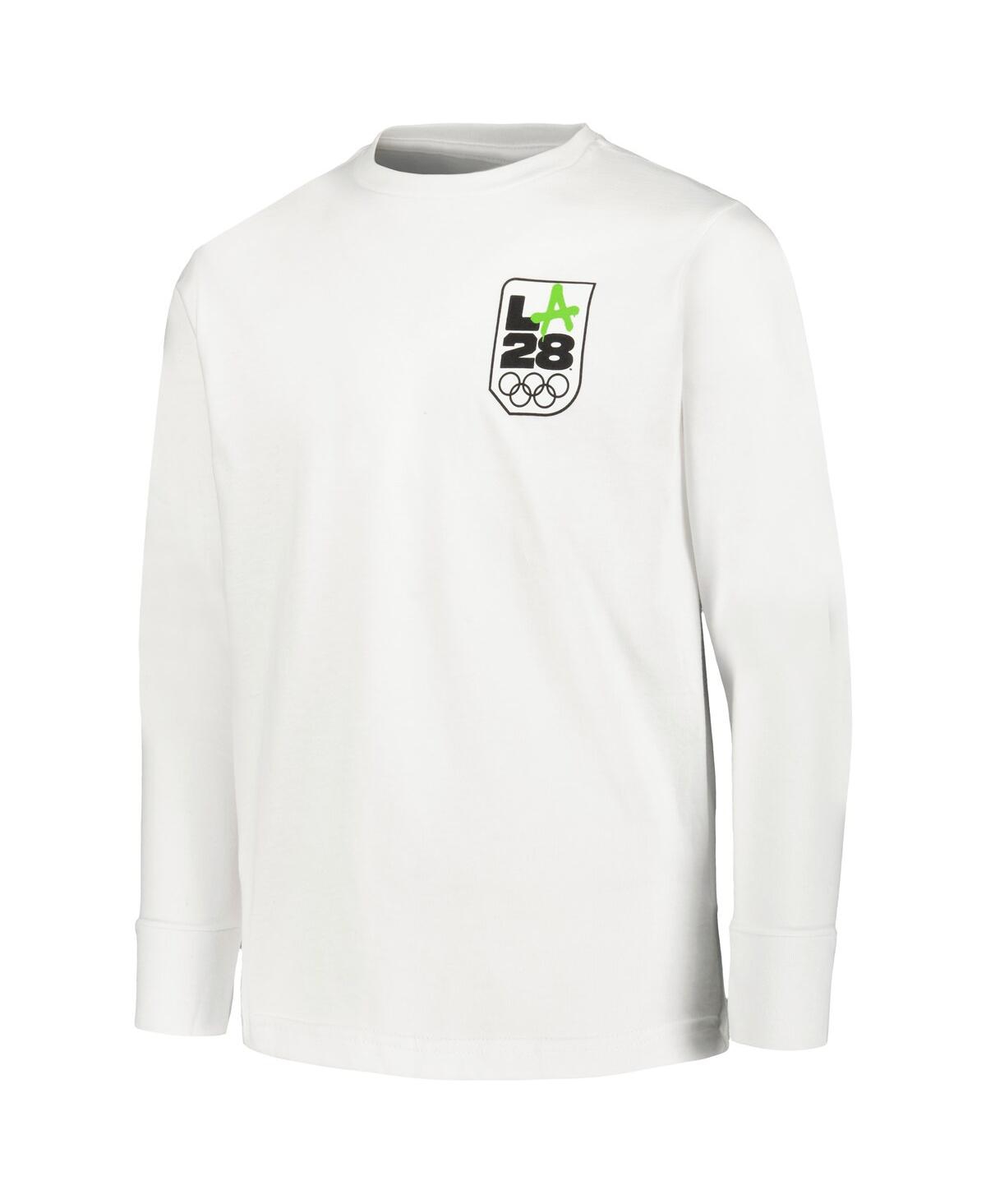 Outerstuff Big Boys White La28 Summer Olympics Long Sleeve T-shirt In White