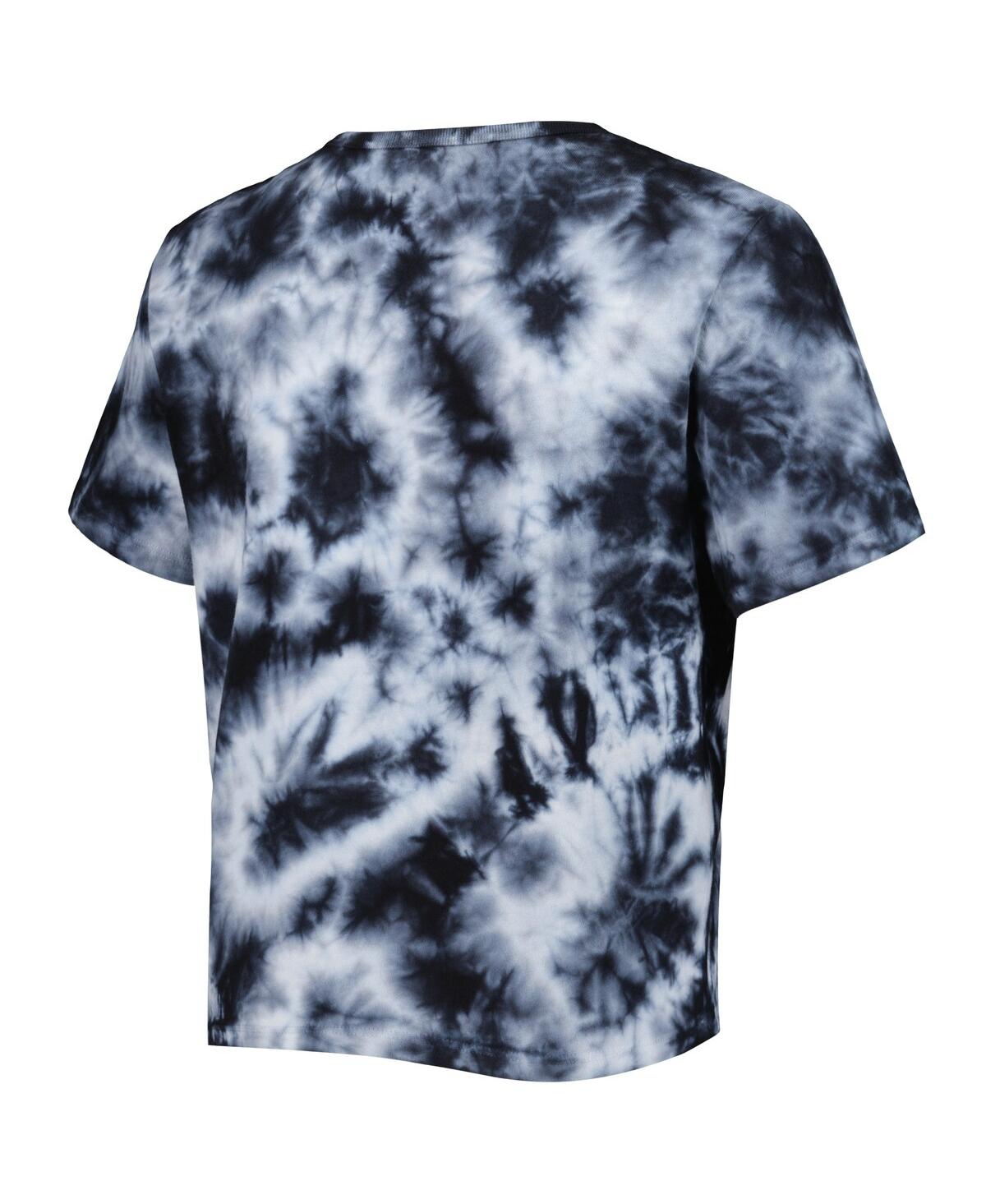 Shop Zoozatz Women's  Black Oklahoma Sooners Cloud-dye Cropped T-shirt