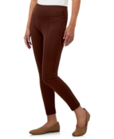 Style & Co Petite Ponte-Knit Mid-Rise Pants, Regular & Short, Created for Macy's - Grand Brown