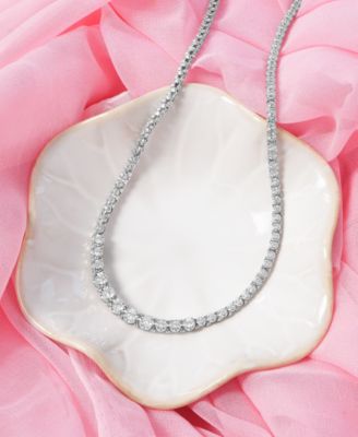 Diamond Graduated 17" Statement Necklace (1/2 ct. t.w.) in Sterling Silver, Macy's Exclusive