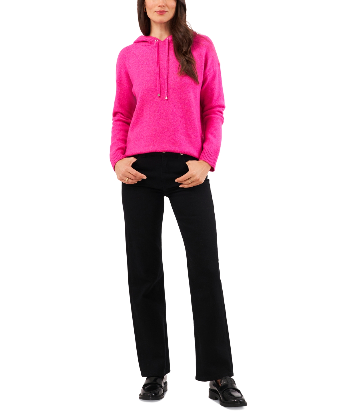 Vince Camuto Women's Cozy Hooded Pullover Sweater