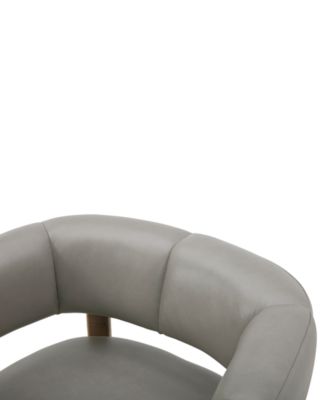 CLOSEOUT! Orsha 32" Leather Accent Swivel Chair, Created for Macy's