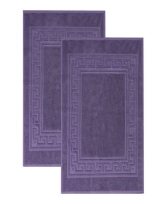 Cotton Greek Key Infinity Border 2-Pc. Bath Rug Set
