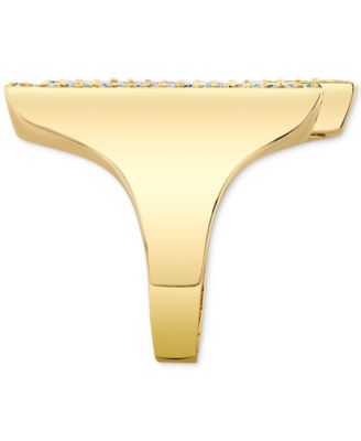 Diamond Three Row Asymmetric Statement Ring (1 ct. t.w.) in 14k Gold