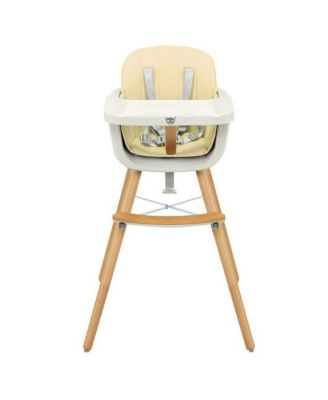 Girls Wooden 3 in 1 Convertible High chair with Cushion