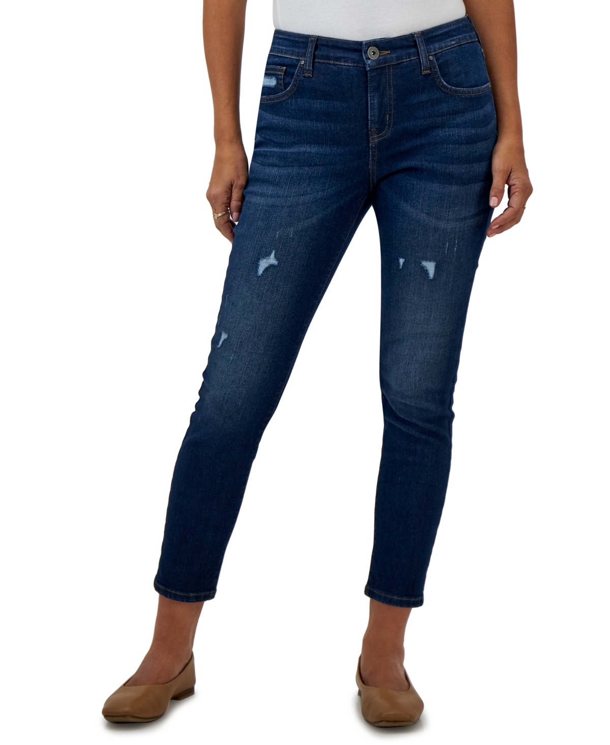 Style & Co Petite Curvy-fit Mid Rise Skinny-leg Jeans, Created For Macy's In Big City