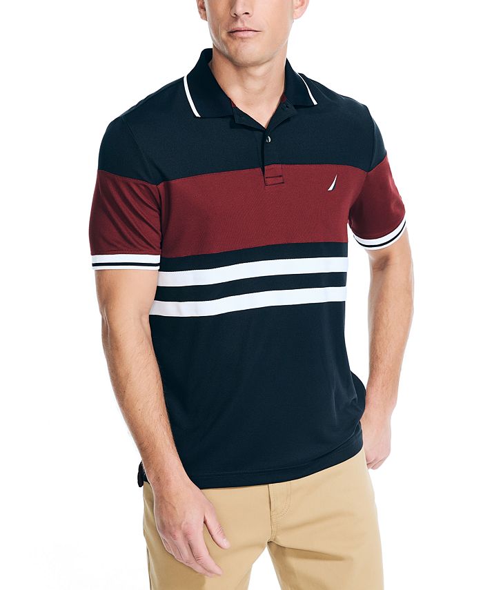 Nautica Men's Navtech Classic-Fit Moisture-Wicking Colorblocked Performance  Polo Shirt - Macy's