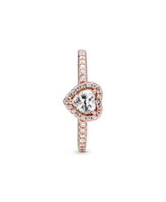 Cubic Zirconia Timeless Sparkling Elevated Heart Ring