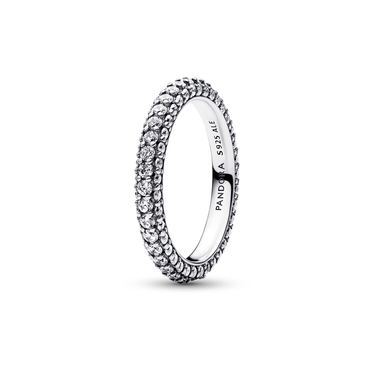 PANDORA CUBIC ZIRCONIA TIMELESS PAVE SINGLE-ROW RING 