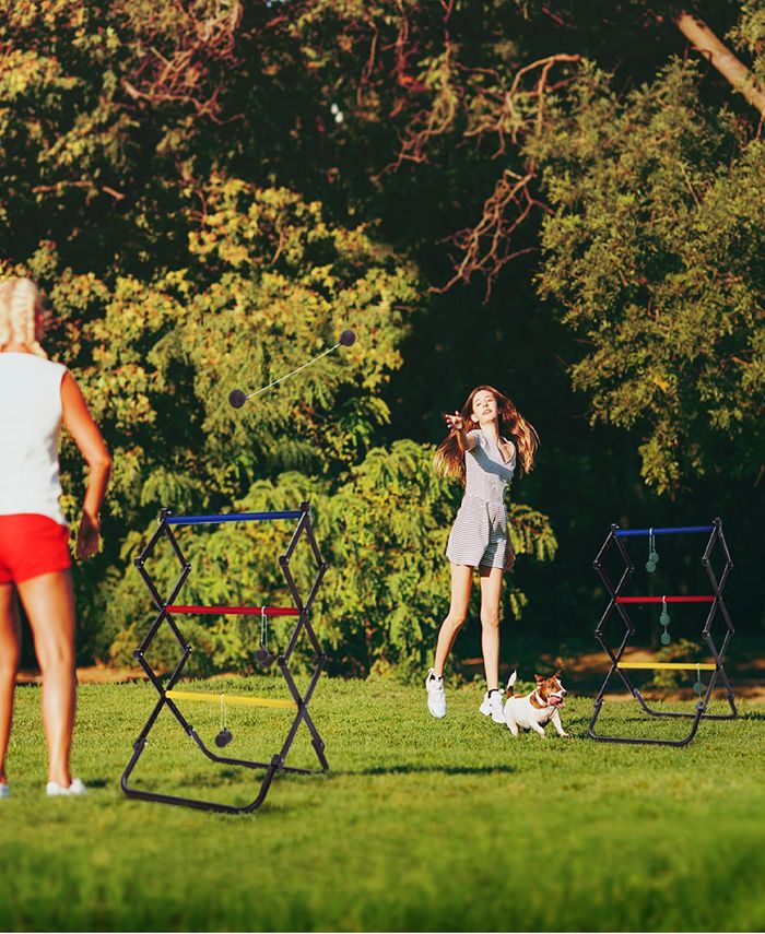 EJET SPORT Ladder Toss Games, Ladder Ball Set, Instant Setup, Folding System, Outdoor Games for