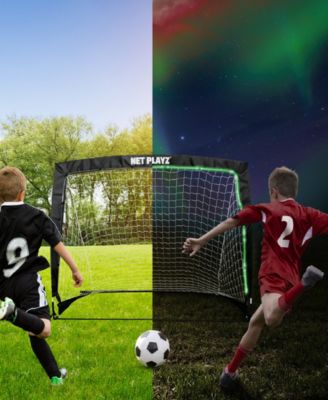 Backyard Soccer Goal, Light Up Soccer Goals Gift, Glow in The Dark, Portable Pop-up Football Goals for Kids Teens Youth