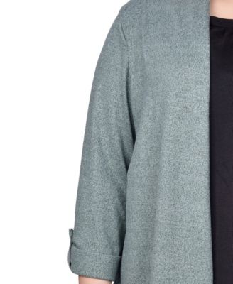 Plus Size 3/4 Sleeve Two in One Top